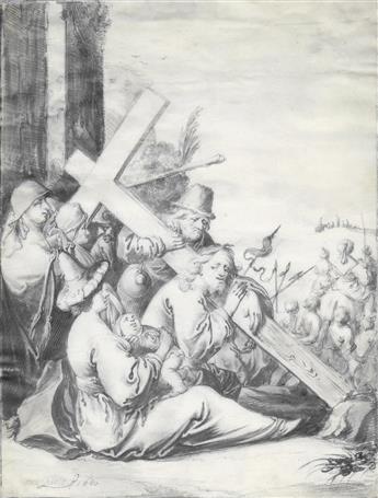 PIETER JANSZ QUAST (Amsterdam 1606-1647 Amsterdam) Group of 4 drawings from the Passion of Christ.